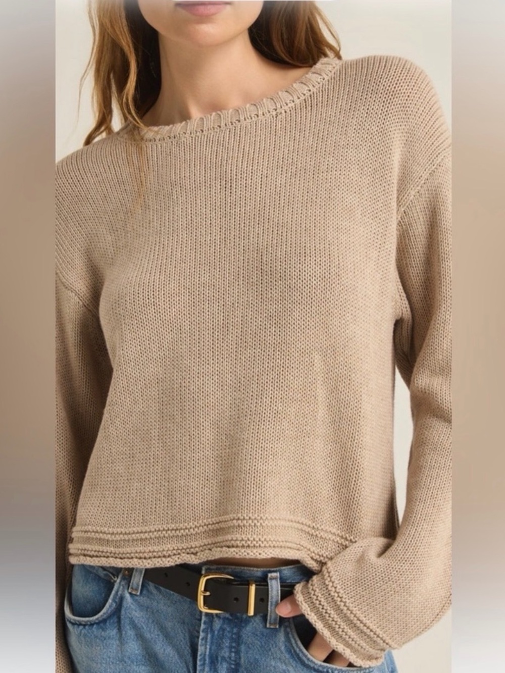 NWOT Z Supply Crewneck Sweater in Beige